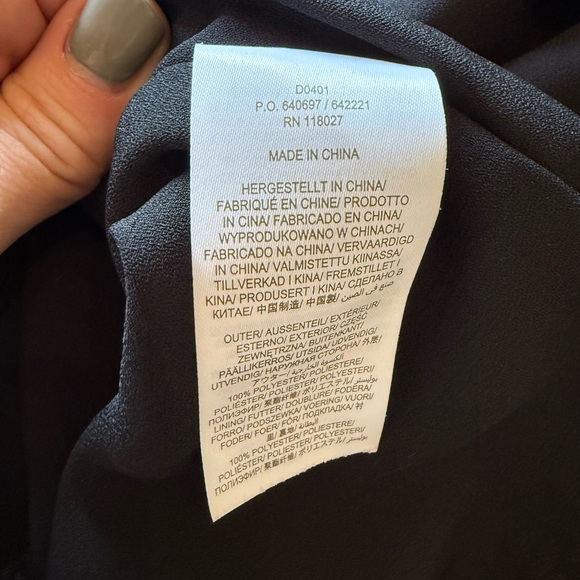 Boden High Neck Smocked Yoke Metallic Dress Sz 8 - Picture 6 of 7